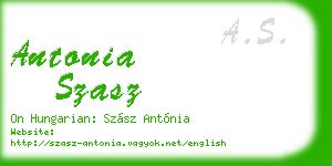 antonia szasz business card