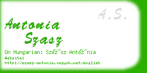 antonia szasz business card